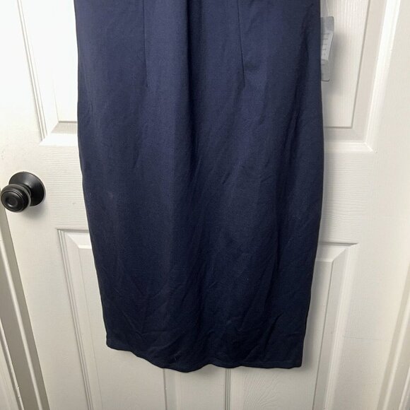 Felicity & Coco Jenny Navy Blue Sleeveless High Neck Halter Bodycon Dress XL - Picture 4 of 11